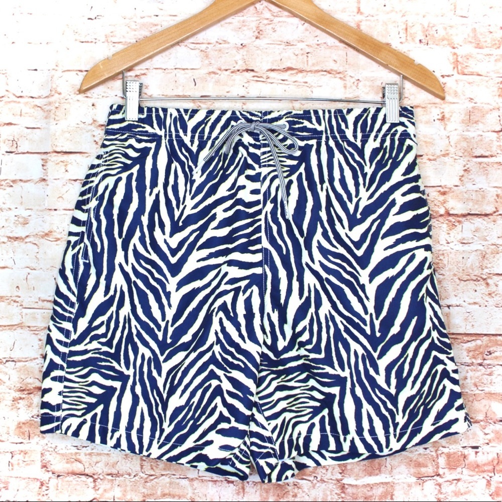 Boardies | Men’s Navy/Neon Zebra Board Shorts